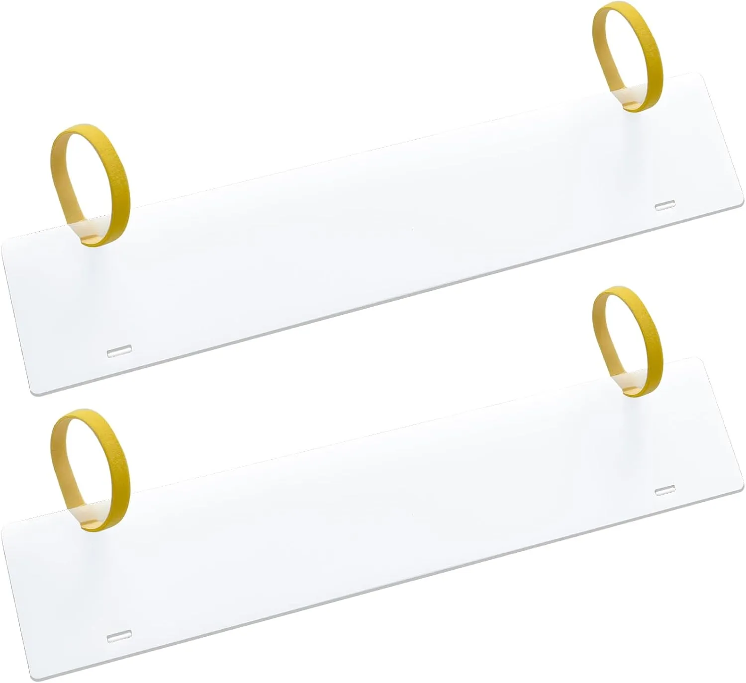 2 Pack Registration Sticker Plate 24"  4" Boat Registration Number Blank Board for Inflatable Dinghy,Registration Number Plate with Adjustable Velcro for Life Boat Registration Holder