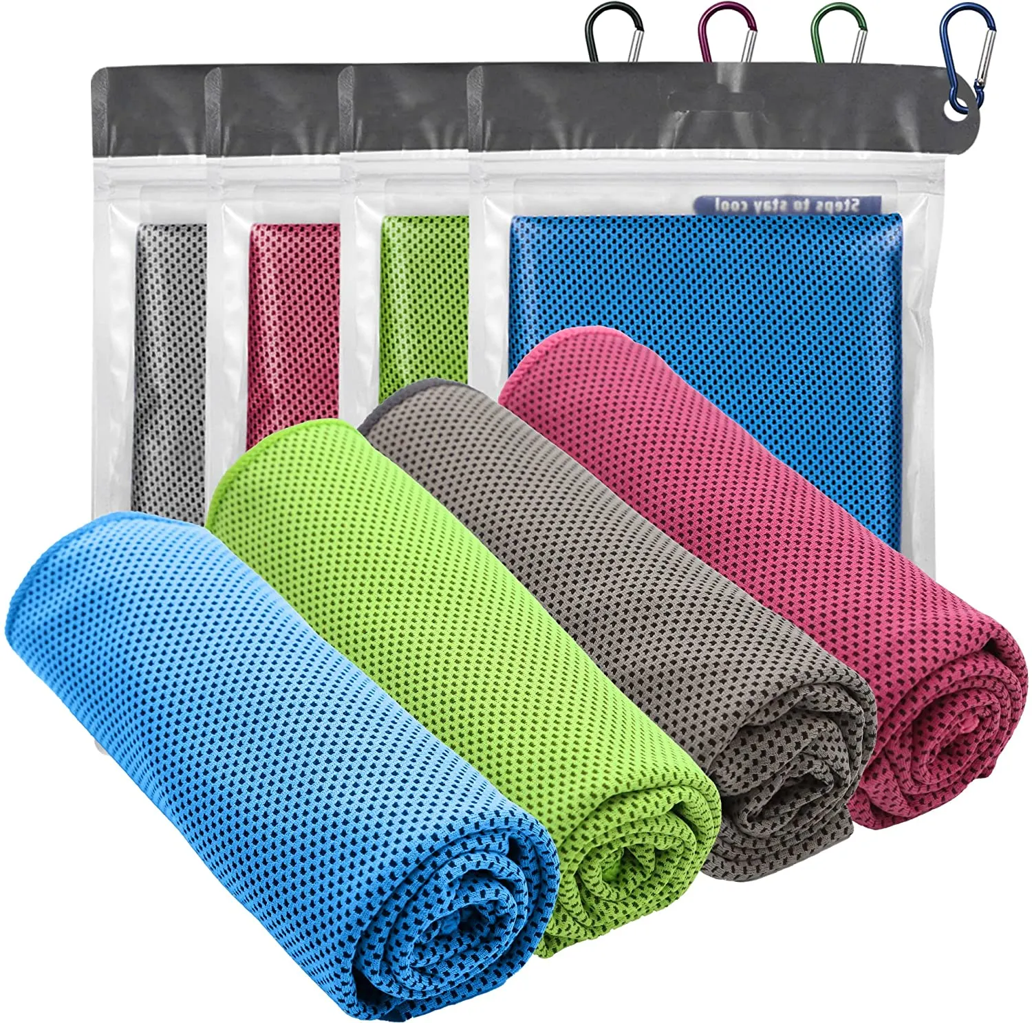 4pc Cooling Towels for Neck and Face - LIMITED QUANTITIES AVAILABLE