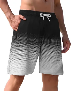 APTRO Men's Swim Trunks 9 inch Bathing Suit Swim Board Shorts Quick Drying Beach Shorts with Zipper Pockets