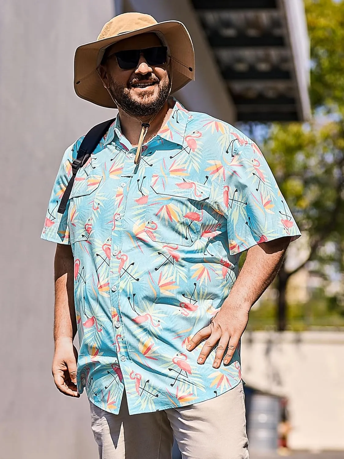 Big and Tall Mens Fishing Shirt UPF 50  Sun Protection Shirt SPF Quick Dry 2XL-6XL