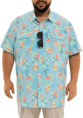 Big and Tall Mens Fishing Shirt UPF 50  Sun Protection Shirt SPF Quick Dry 2XL-6XL