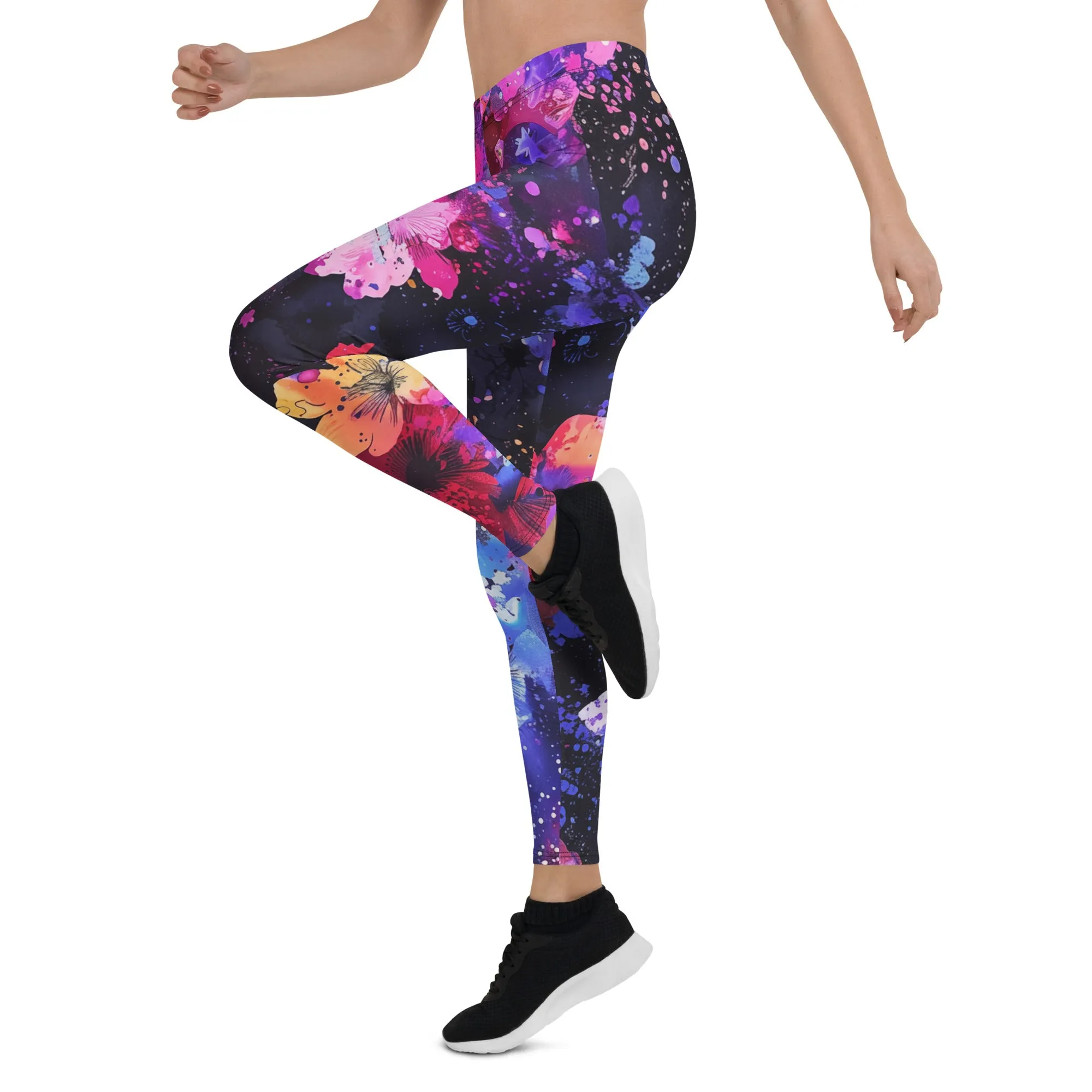 Big Flower Floral Leggings