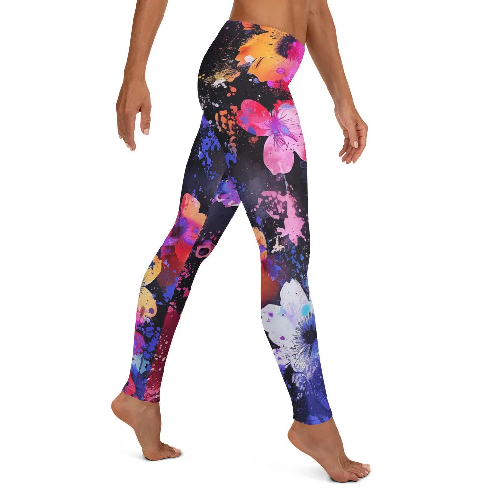 Big Flower Floral Leggings