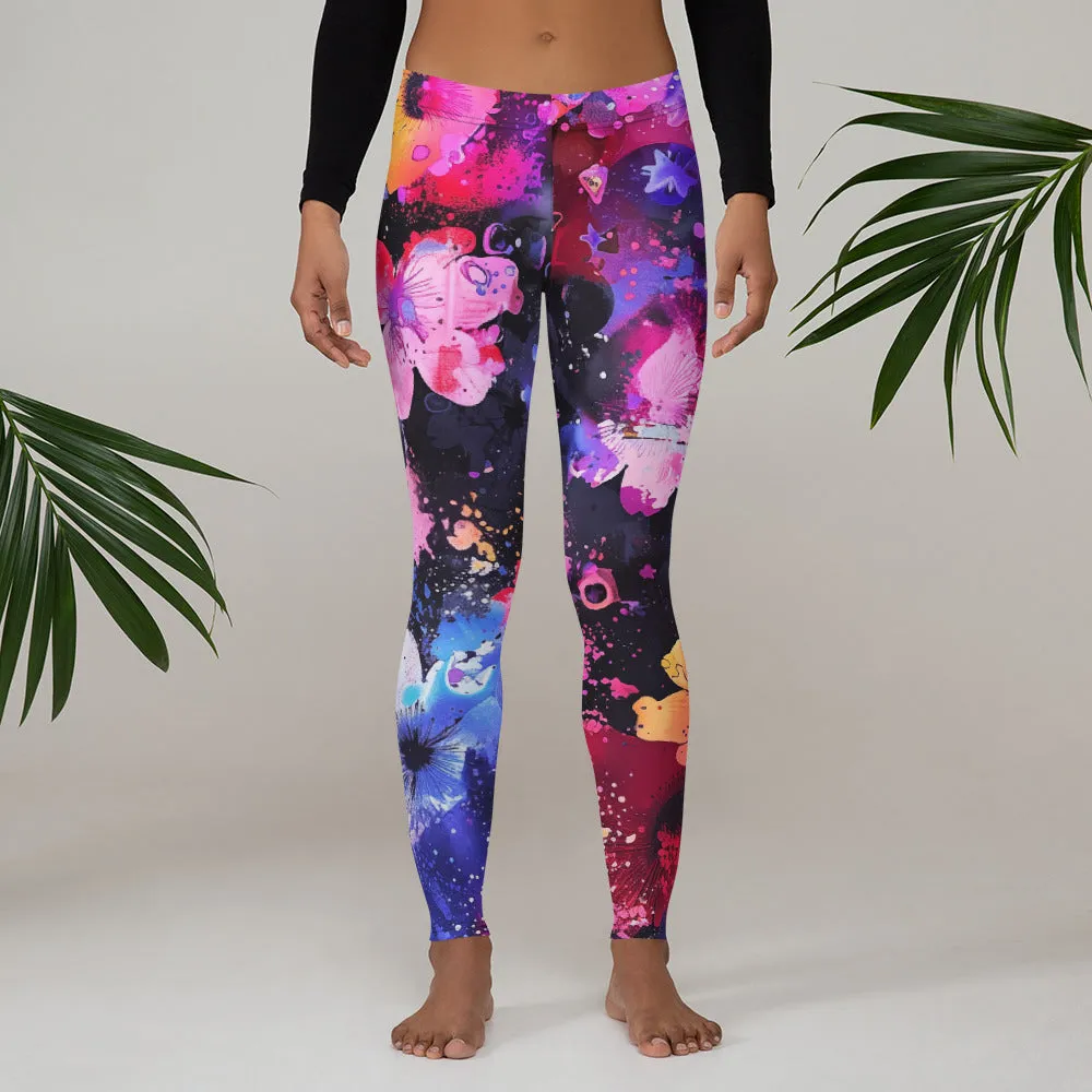 Big Flower Floral Leggings