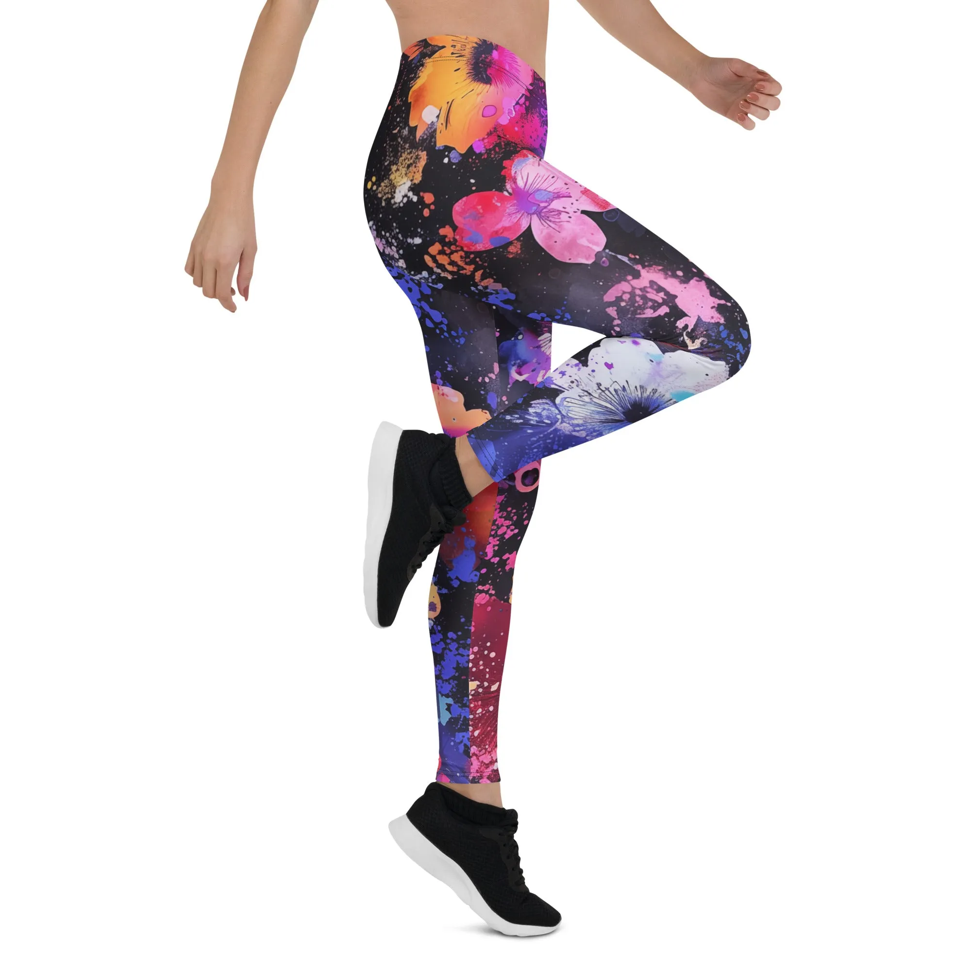 Big Flower Floral Leggings