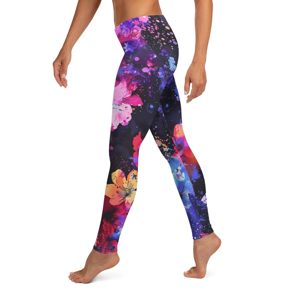 Big Flower Floral Leggings