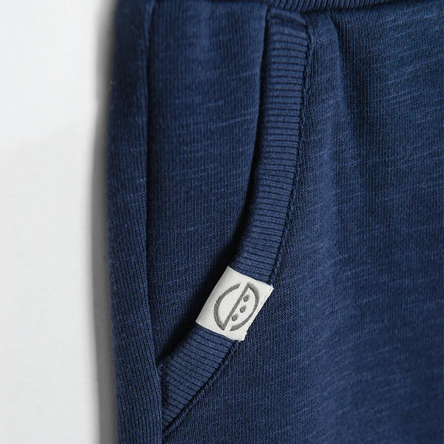 Boy's Trousers Navy Blue Lets Go and Chill CC CCB2411042