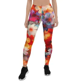 Bright Colorful Floral Leggings