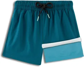 BRISIRA Boys Swim Trunks Swim Shorts with Compression Liner Stretch Bathing Suit Swimsuit Toddler Kids Youth Teen Quick Dry