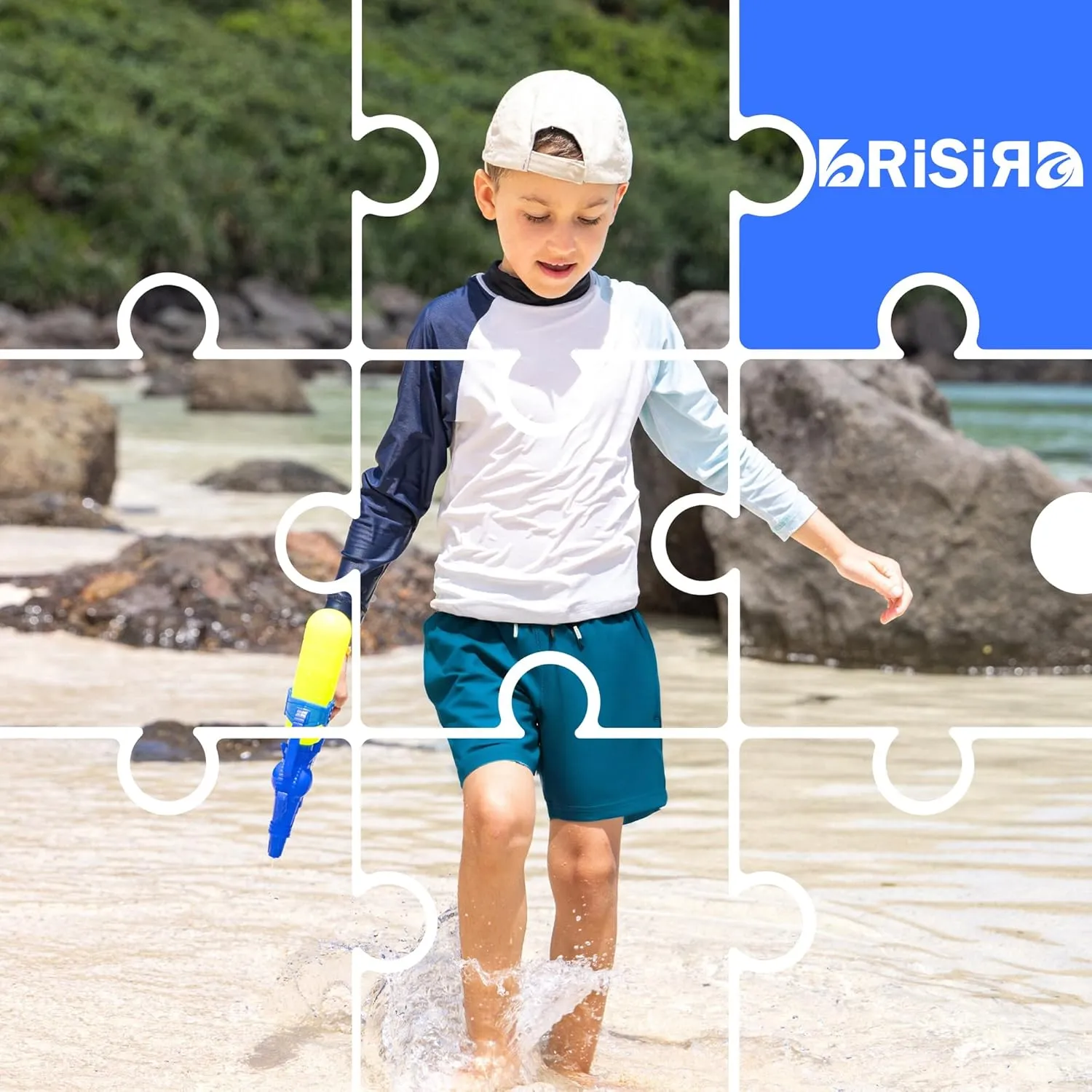 BRISIRA Boys Swim Trunks Swim Shorts with Compression Liner Stretch Bathing Suit Swimsuit Toddler Kids Youth Teen Quick Dry