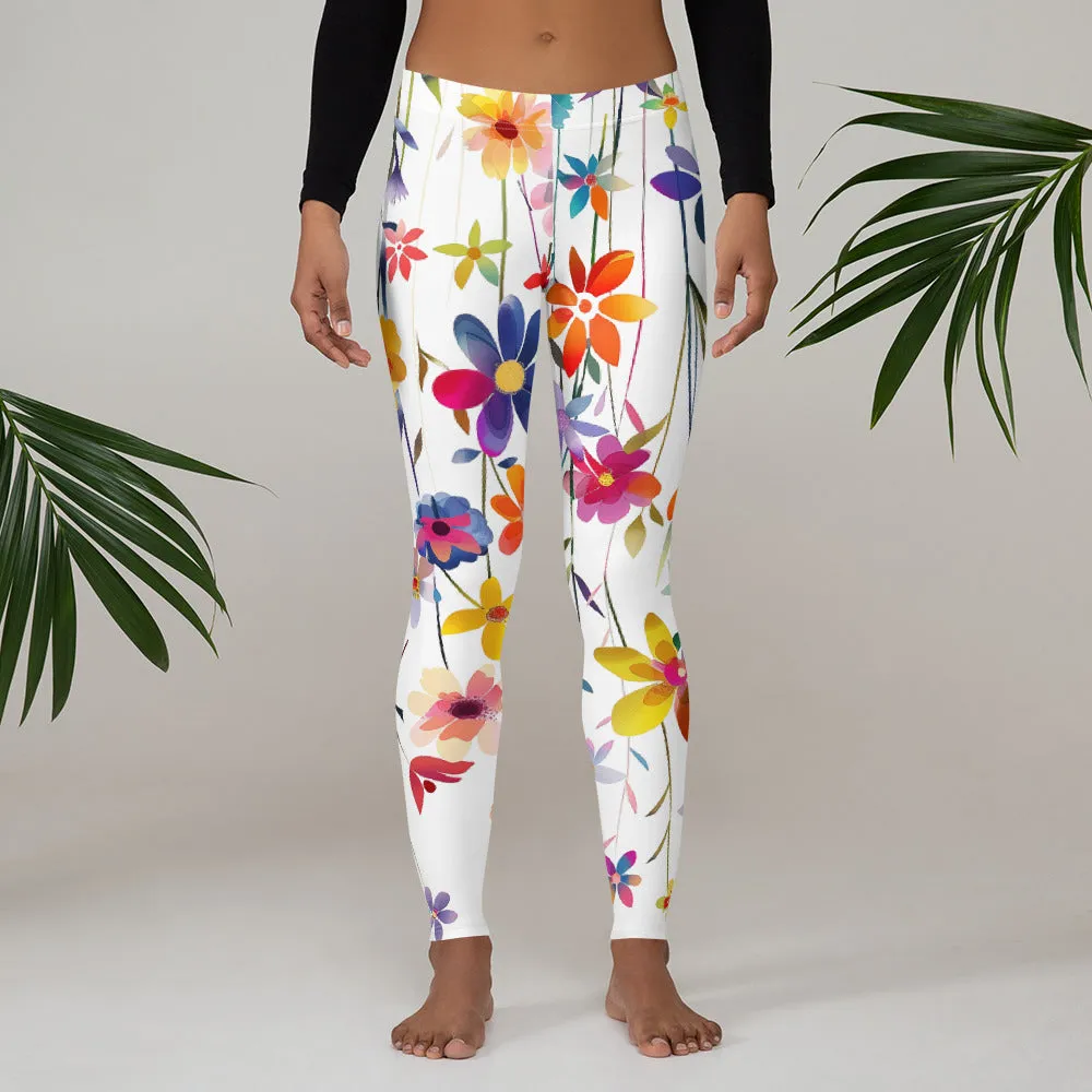 Colorful Pretty Big Flowery Leggings