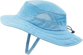 Connectyle Kids Sun Hat for Boys Girls Wide Brim Bucket Hat UPF 50  Sun Protection Hat Breathable Summer Beach Hat