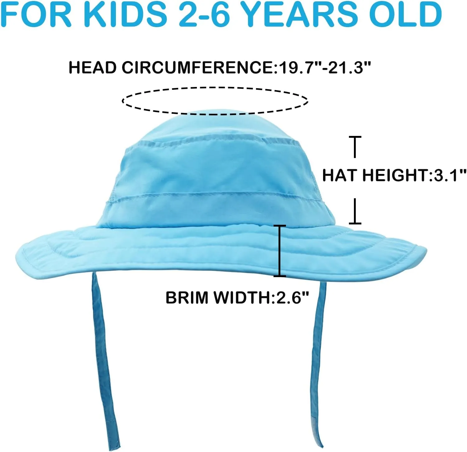 Connectyle Kids Sun Hat for Boys Girls Wide Brim Bucket Hat UPF 50  Sun Protection Hat Breathable Summer Beach Hat