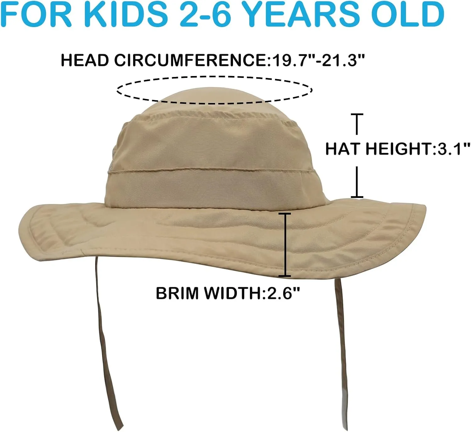 Connectyle Kids Sun Hat for Boys Girls Wide Brim Bucket Hat UPF 50  Sun Protection Hat Breathable Summer Beach Hat