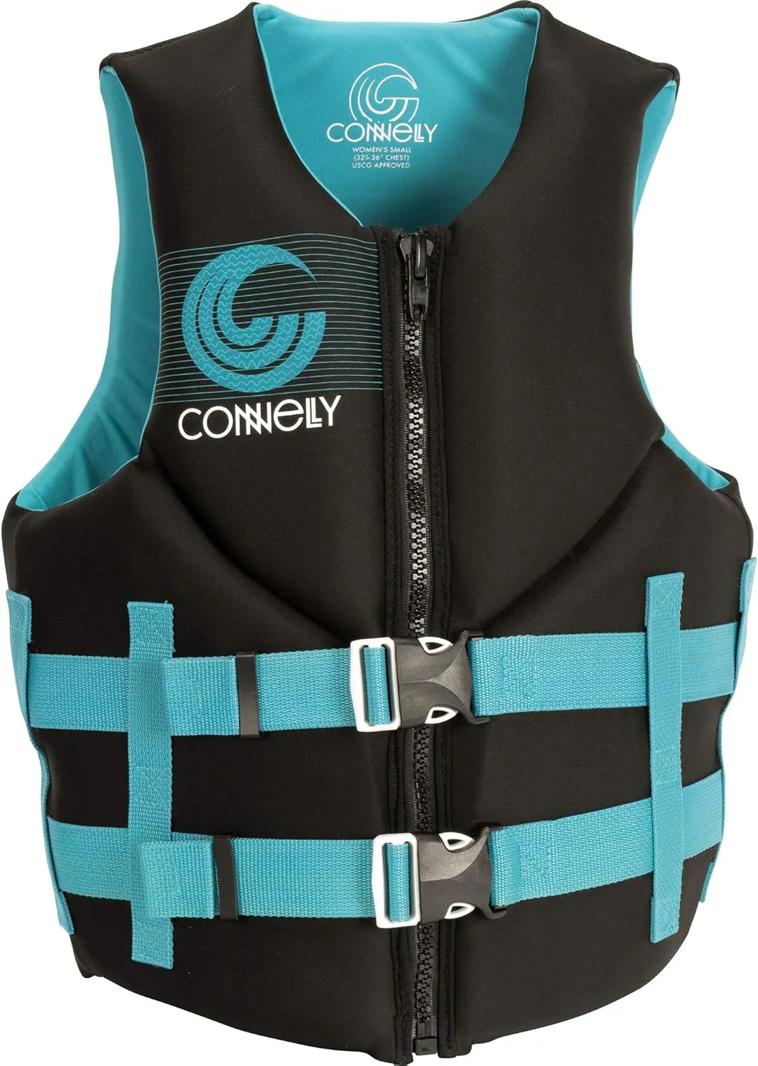 Connelly CWB Women's Promo Neo Vest - Coast Guard Approved, Large, Aqua