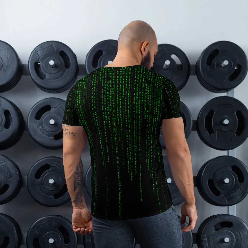 Digital Rain Men's Athletic T-shirt