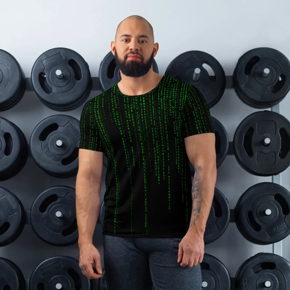 Digital Rain Men's Athletic T-shirt