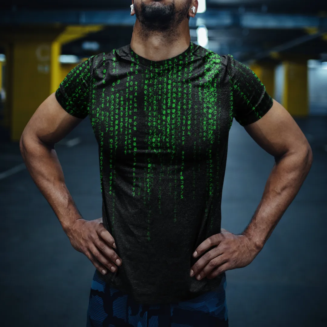 Digital Rain Men's Athletic T-shirt
