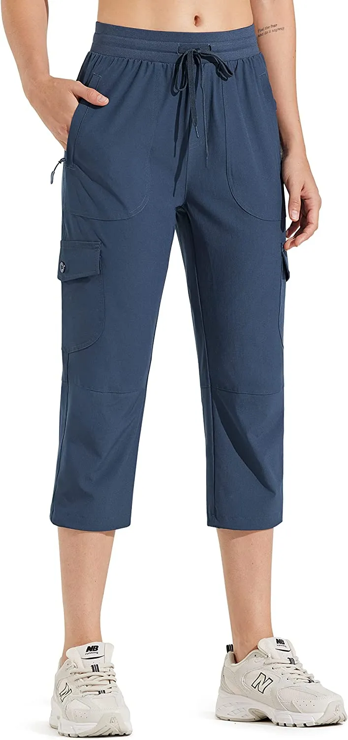 FashionSierra - Hiking Cargo Joggers Pants Lightweight Quick Dry Capris Golf Pants