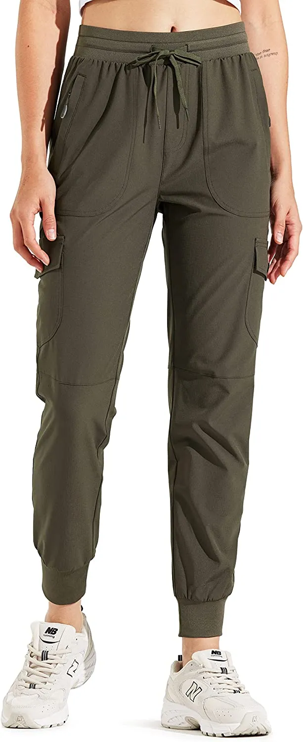 FashionSierra - Hiking Cargo Joggers Pants Lightweight Quick Dry Capris Golf Pants