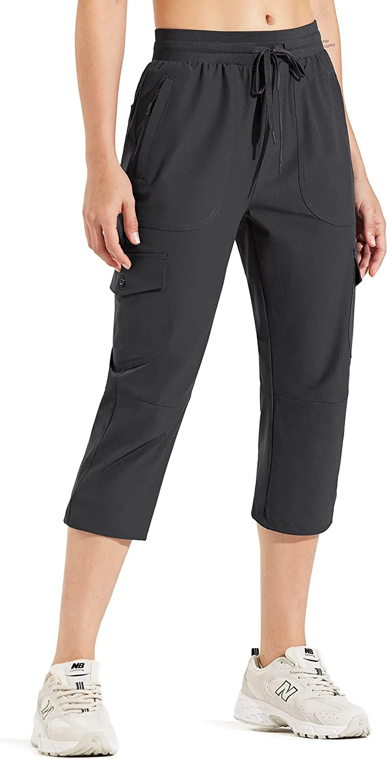 FashionSierra - Hiking Cargo Joggers Pants Lightweight Quick Dry Capris Golf Pants