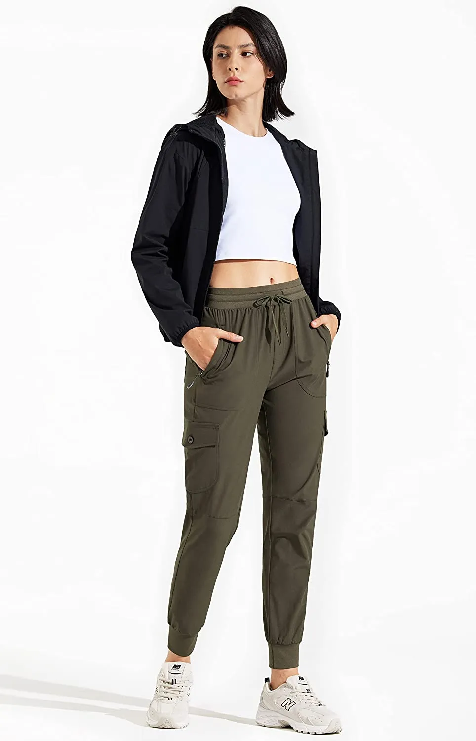 FashionSierra - Hiking Cargo Joggers Pants Lightweight Quick Dry Capris Golf Pants