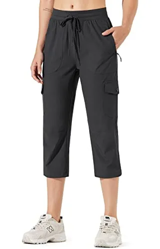 FashionSierra - Hiking Cargo Joggers Pants Lightweight Quick Dry Capris Golf Pants