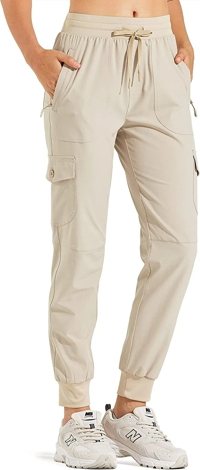 FashionSierra - Hiking Cargo Joggers Pants Lightweight Quick Dry Capris Golf Pants