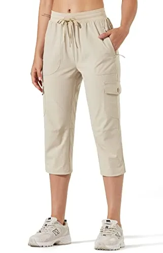 FashionSierra - Hiking Cargo Joggers Pants Lightweight Quick Dry Capris Golf Pants