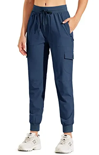 FashionSierra - Hiking Cargo Joggers Pants Lightweight Quick Dry Capris Golf Pants