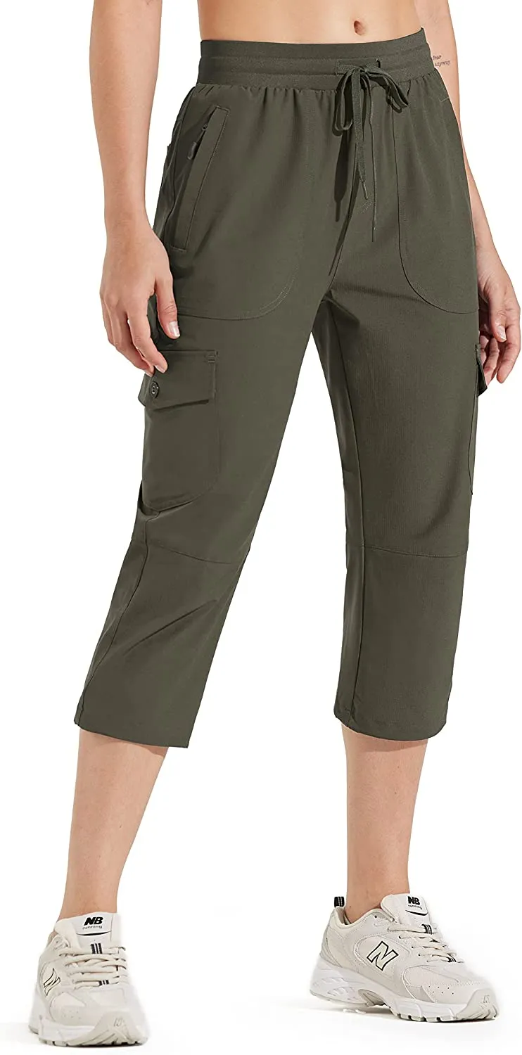 FashionSierra - Hiking Cargo Joggers Pants Lightweight Quick Dry Capris Golf Pants