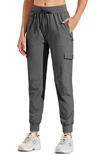 FashionSierra - Hiking Cargo Joggers Pants Lightweight Quick Dry Capris Golf Pants