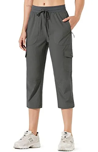FashionSierra - Hiking Cargo Joggers Pants Lightweight Quick Dry Capris Golf Pants