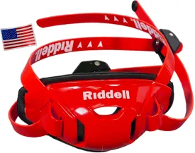 Green Gridiron Riddell SpeedFlex Hard Cup Cam-Loc Chinstrap   Chrome US Flag Helmet Decal (Small, Scarlet Red)