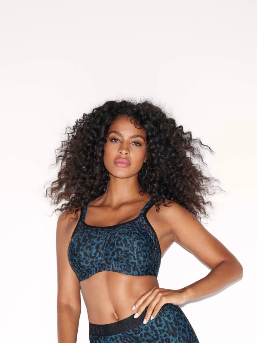 High-Octane Sports Bra - Midnight Leopard