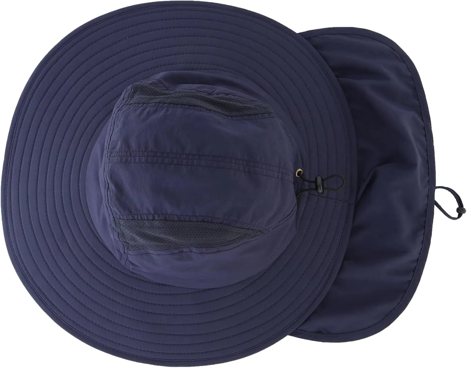Home Prefer UPF 50  Mens Wide Brim Fishing Hat with Neck Flap Sun Hat for Men Women Sun Protection Cap