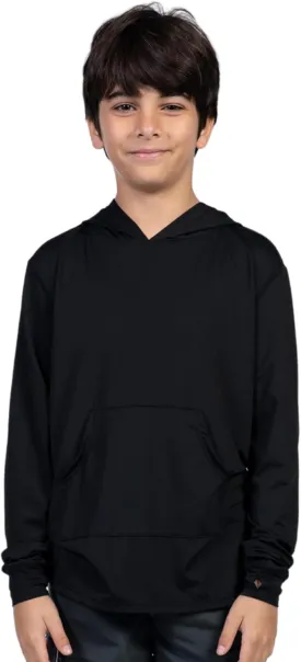 INGEAR Boys' Rash Guard Long Sleeve UPF 50  UV Protection Swim Shirt, Hooded Sun Shirt, Quick Dry Fishing Shirt for Kids