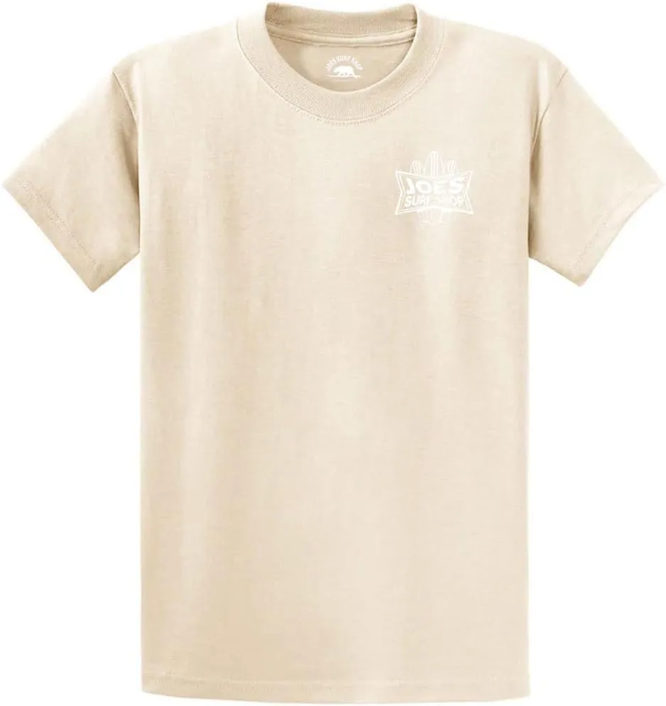 JOES SURF SHOP Men's Surfboards Logo Heavyweight Cotton Tees