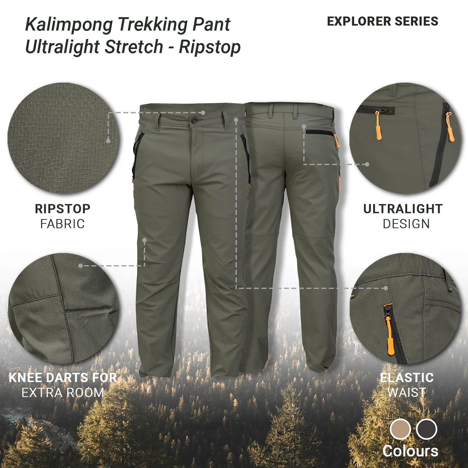 Kalimpong Trekking Pants Ultralight Stretch - Ripstop