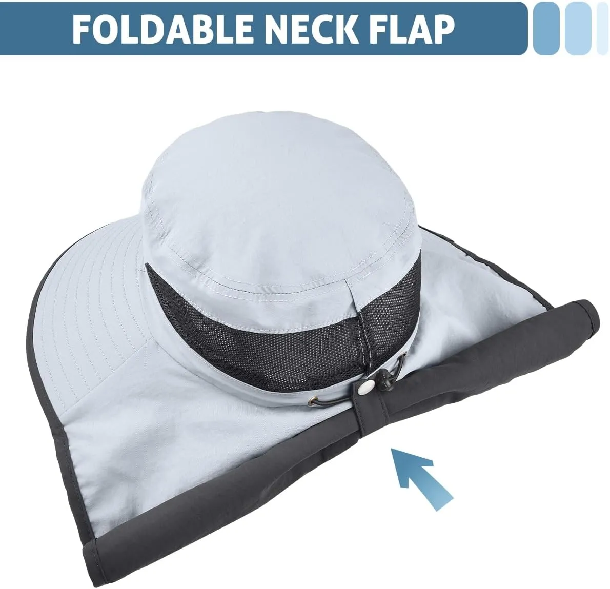 LCZTN UPF 50  Sun Protection Cap Wide Brim Fishing Hat with Face & Neck Flap
