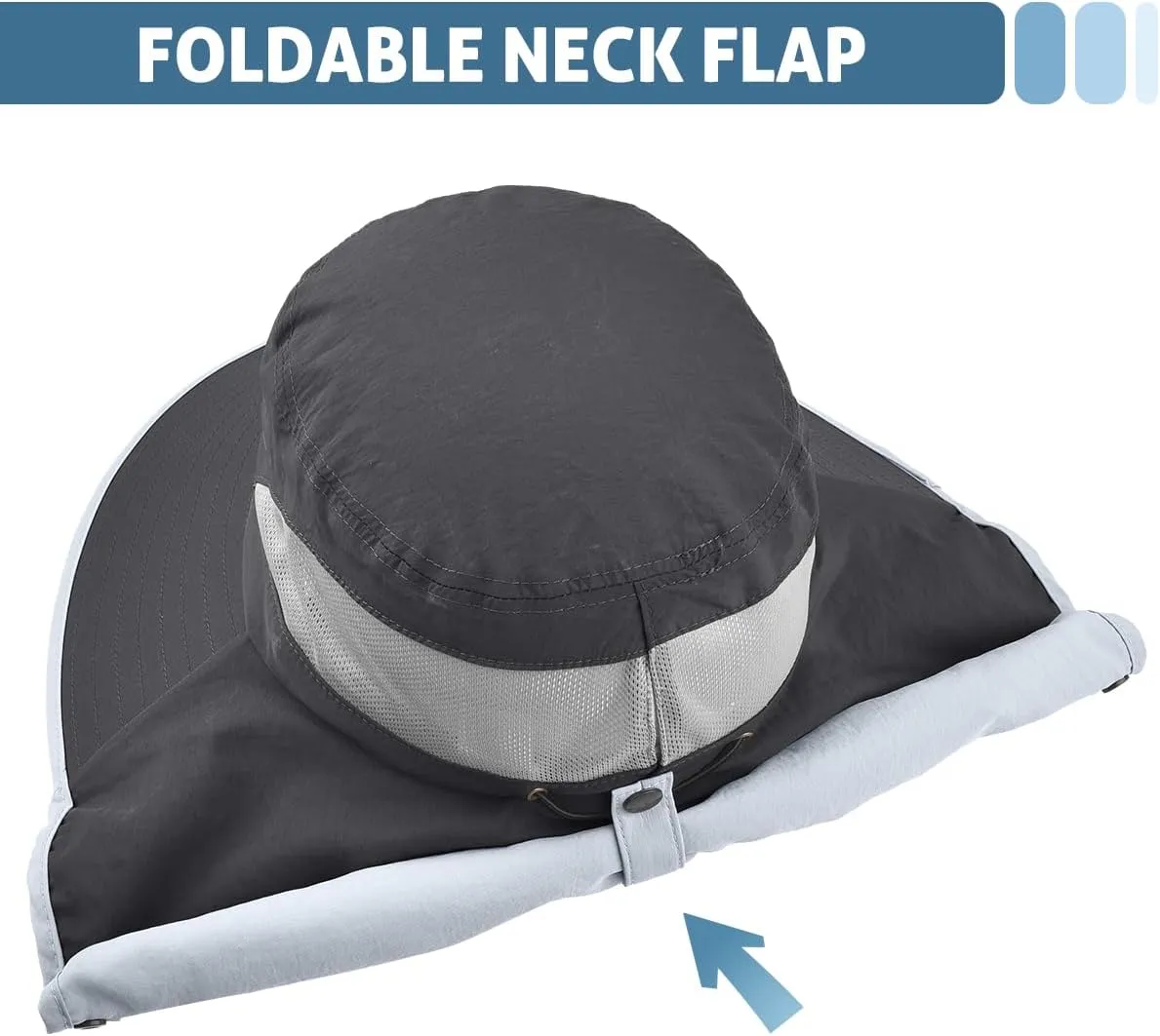 LCZTN UPF 50  Sun Protection Cap Wide Brim Fishing Hat with Face & Neck Flap