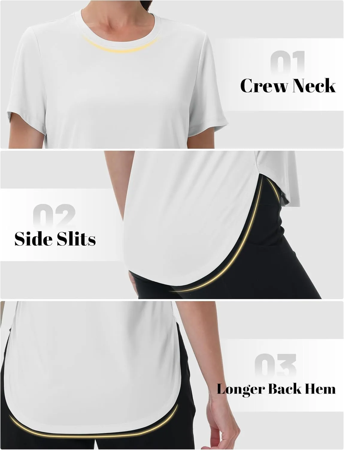 MAGCOMSEN Short Sleeve Workout Tops for Women UPF 50  Sun Protection Quick Dry Wicking T Shirt Yoga Athletic Running Gym