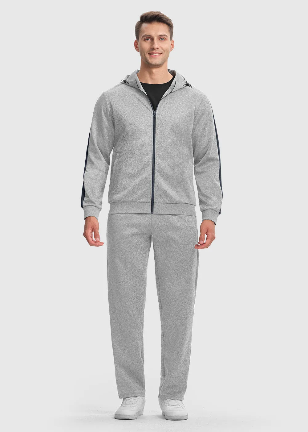 Men's Long Sleeve Causal Full Zip Tracksuits