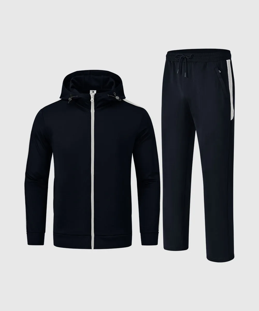 Men's Long Sleeve Causal Full Zip Tracksuits