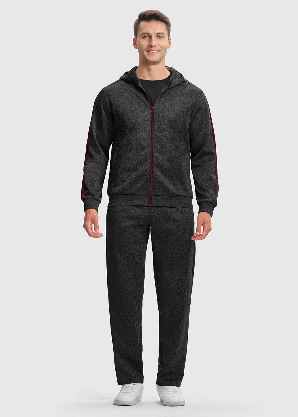 Men's Long Sleeve Causal Full Zip Tracksuits