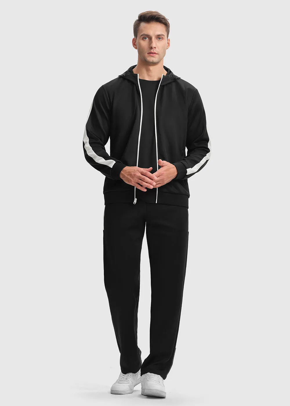 Men's Long Sleeve Causal Full Zip Tracksuits