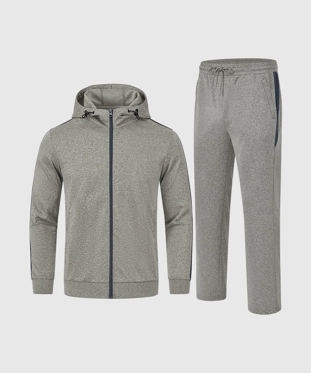 Men's Long Sleeve Causal Full Zip Tracksuits