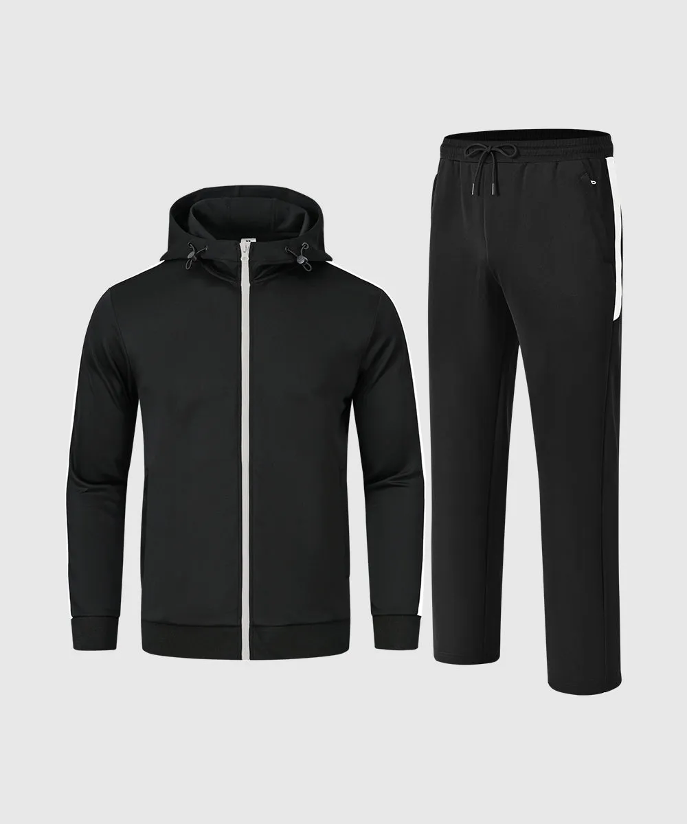 Men's Long Sleeve Causal Full Zip Tracksuits