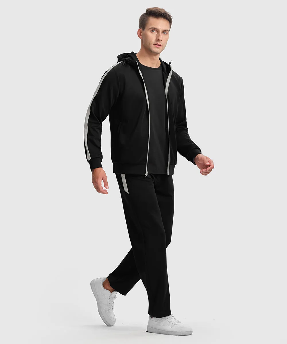 Men's Long Sleeve Causal Full Zip Tracksuits