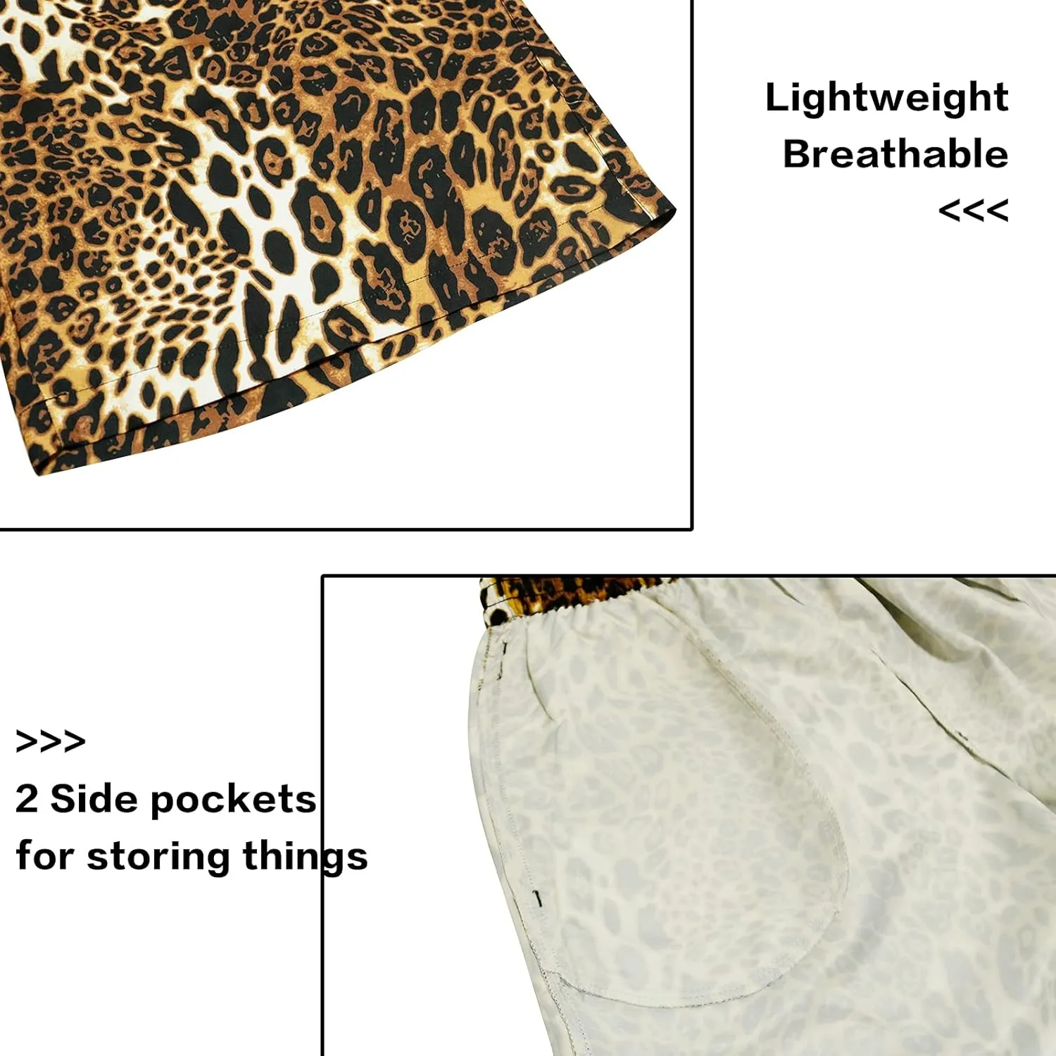 Men's Swim Trunks Quick Dry Shorts Beach Surf Printed Board Shorts Swimwear Bathing Suits with Pockets